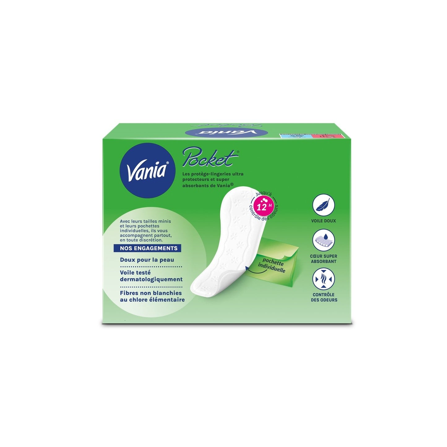 VANIA Pocket Absorbent Fibers Normal Panty Liners