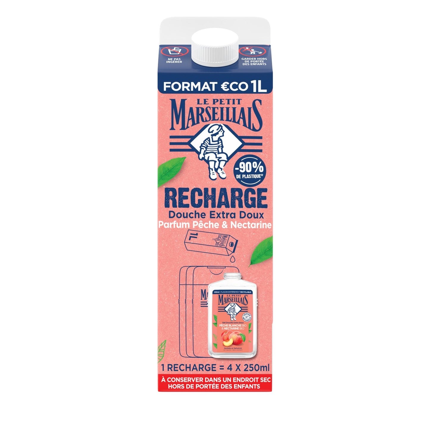 Organic Peach & Nectarine Eco-Refill Shower Gel LE PETIT MARSEILLAIS