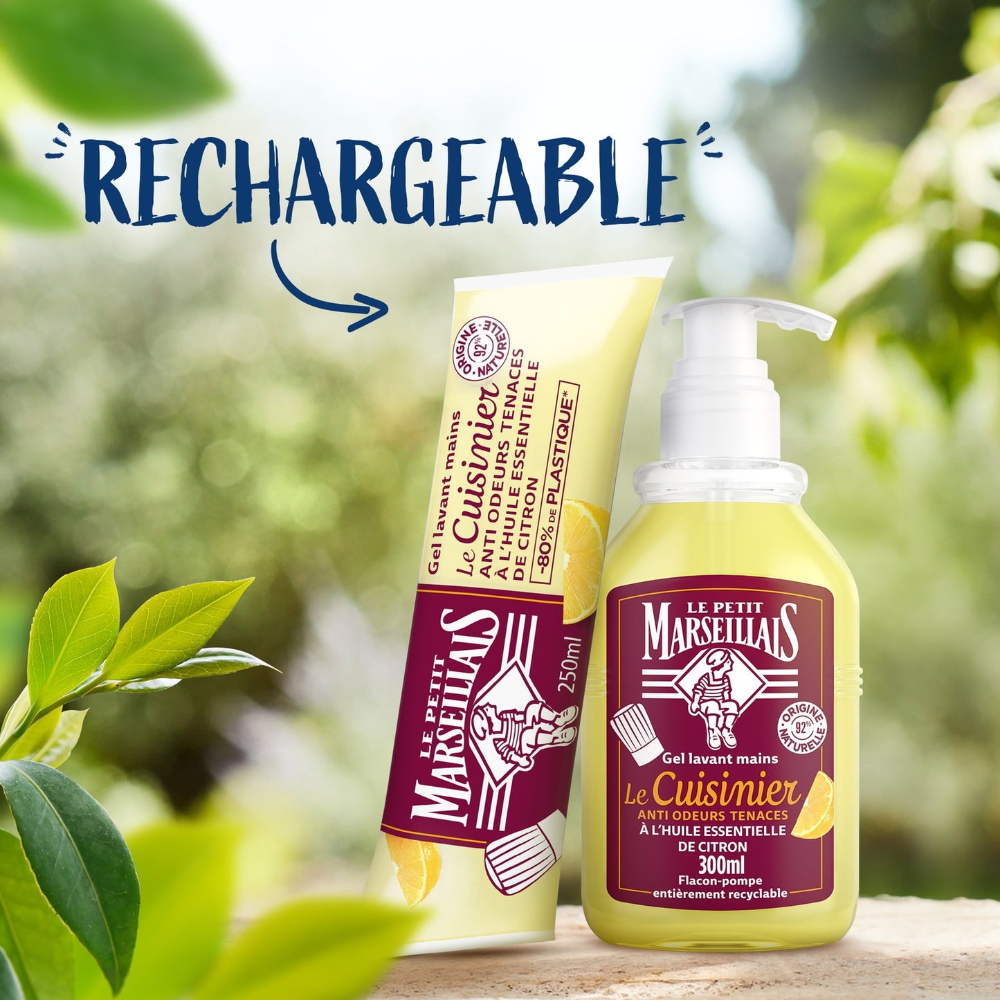 Savon Liquide Mains Action Anti-Odeur à l'Huile Essentielle de Citron LE PETIT MARSEILLAIS