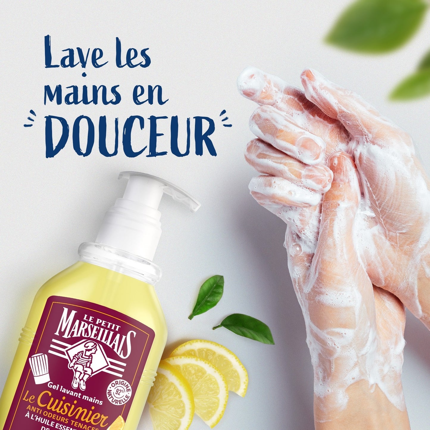 Savon Liquide Mains Action Anti-Odeur à l'Huile Essentielle de Citron LE PETIT MARSEILLAIS