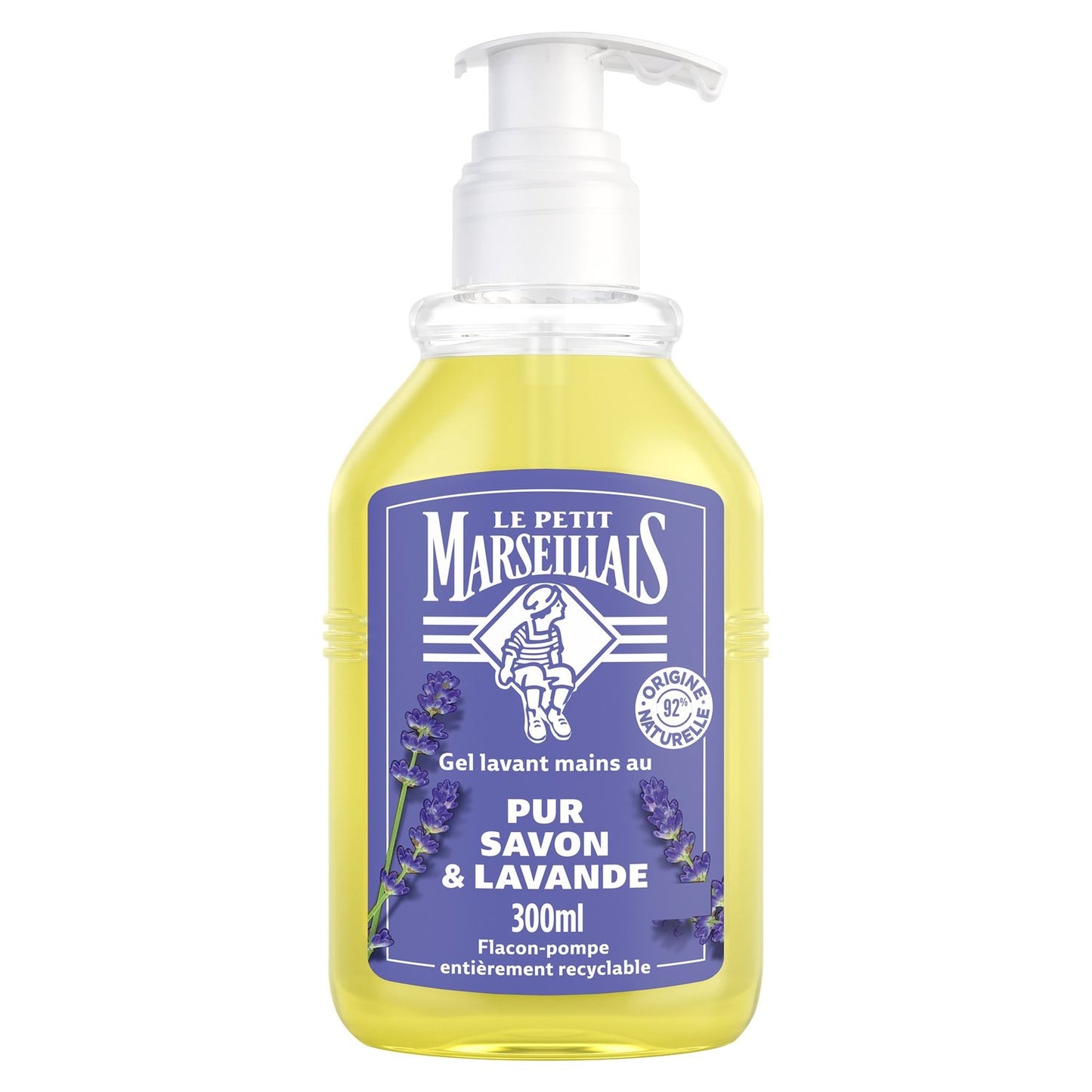 Savon Liquide Mains Pur Savon Lavande LE PETIT MARSEILLAIS le flacon de 250mL