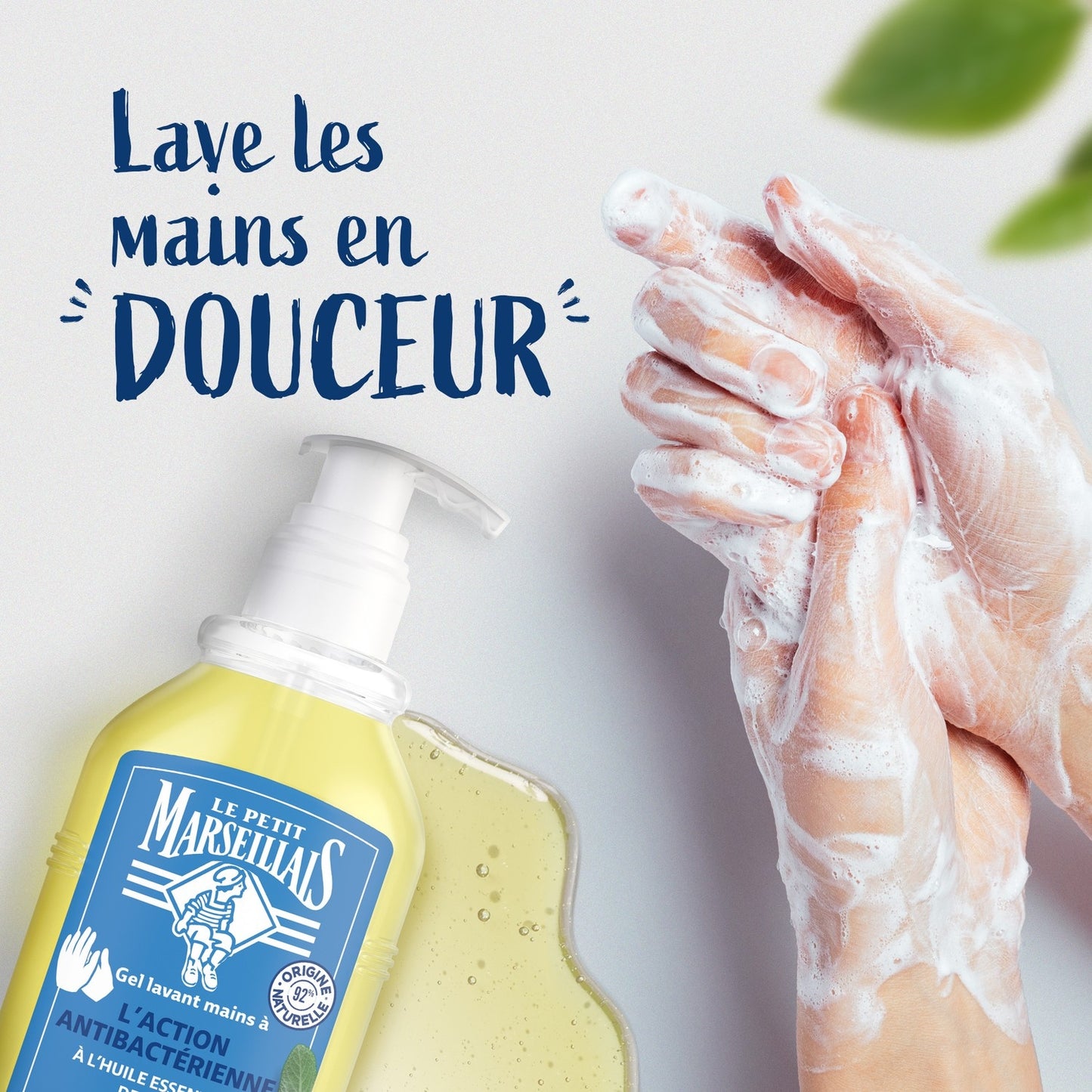 Savon Liquide Recharge Mains Action Anti-Bactérienne à l'Huile Essentielle de Sauge LE PETIT MARSEILLAIS