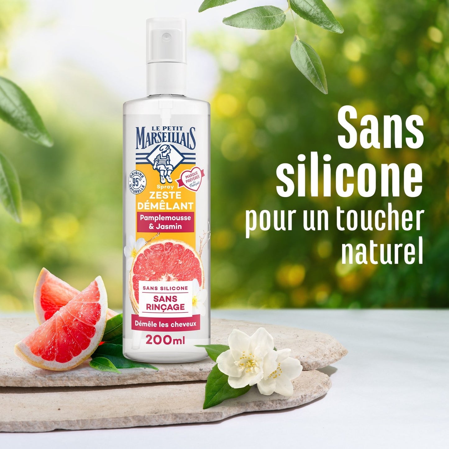 Entwirrender Conditioner für alle Haartypen Grapefruit und Jasmin LE PETIT MARSEILLAIS