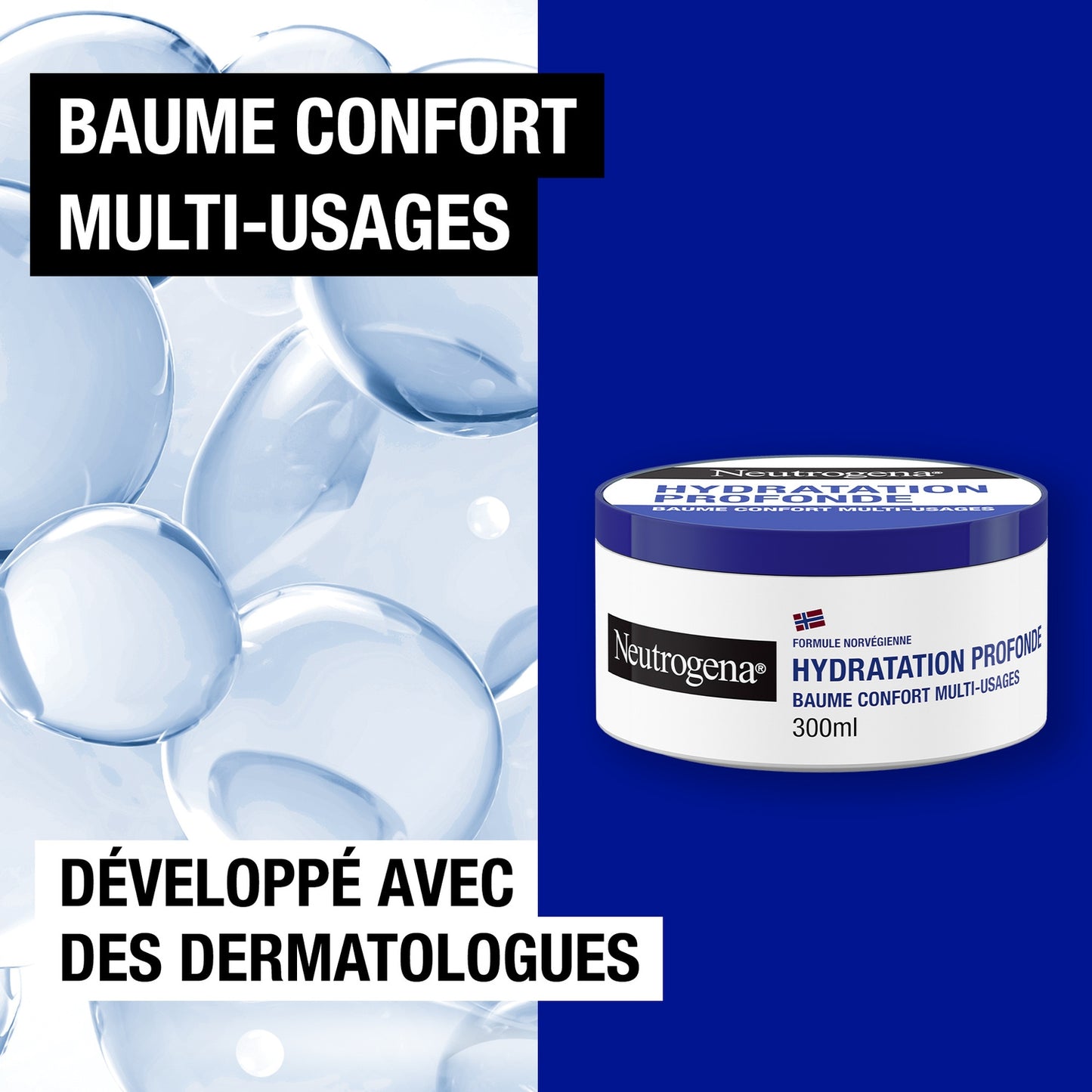 Baume Corps Hydratant Nourrissant Multi-Usages Peaux Sèches à Très Sèches Formule Norvégienne NEUTROGENA