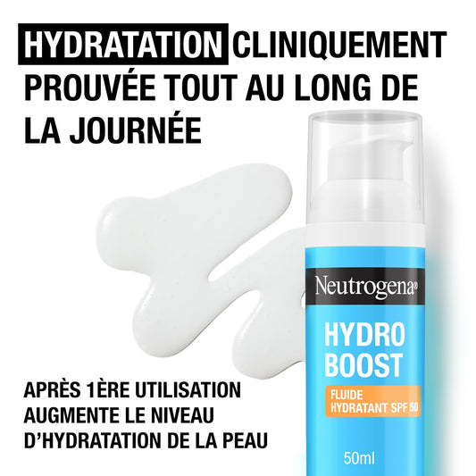 Fluide Hydratant Visage Femme Toutes Peaux Hydro Boost Spf 50 NEUTROGENA