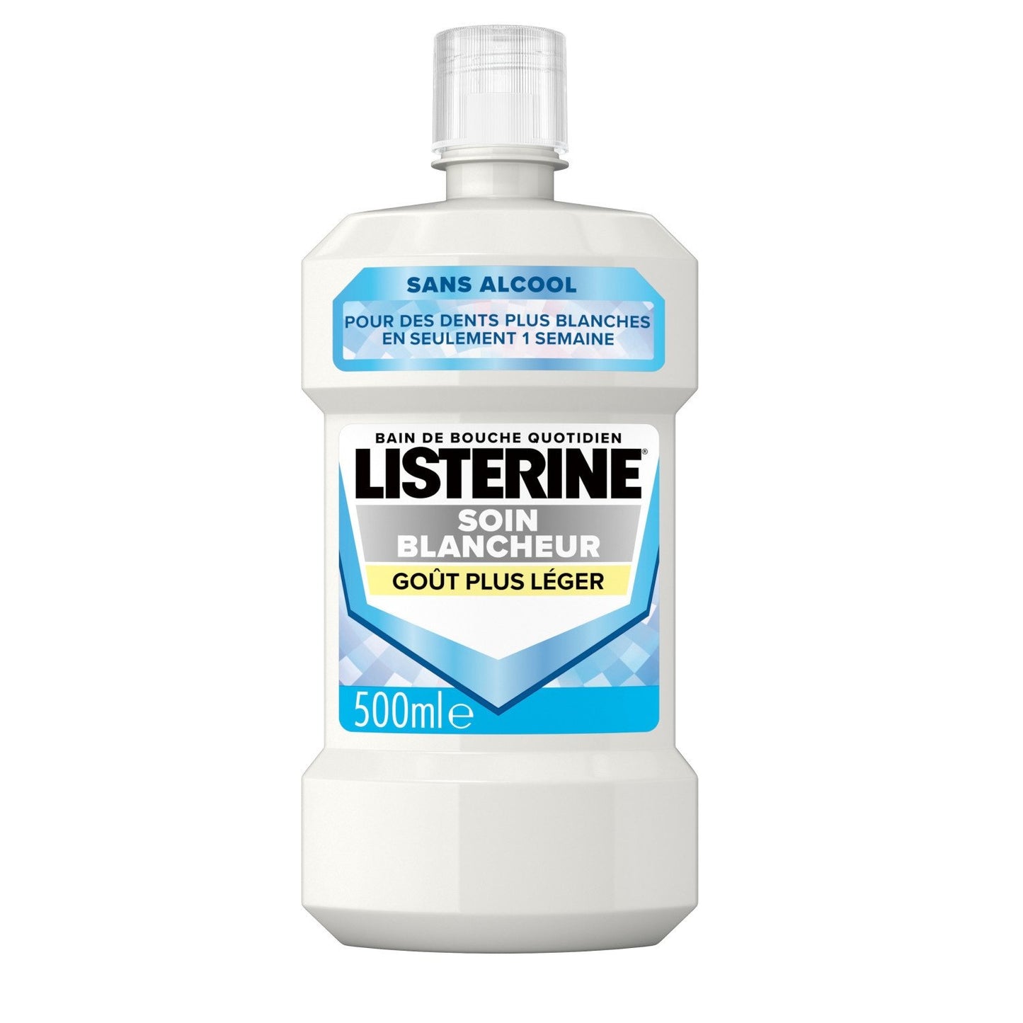 Bain de Bouche Soin Blancheur Goût Léger LISTERINE le flacon de 500mL