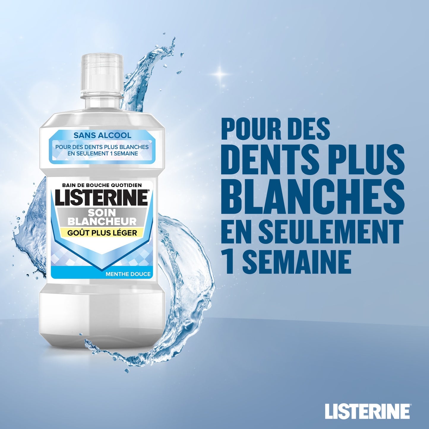 Bain de Bouche Soin Blancheur Goût Léger LISTERINE