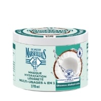 Masque Capillaire Hydratation Eau de Coco Multi-Usage 4 en 1 LE PETIT MARSEILLAIS le pot de 370mL