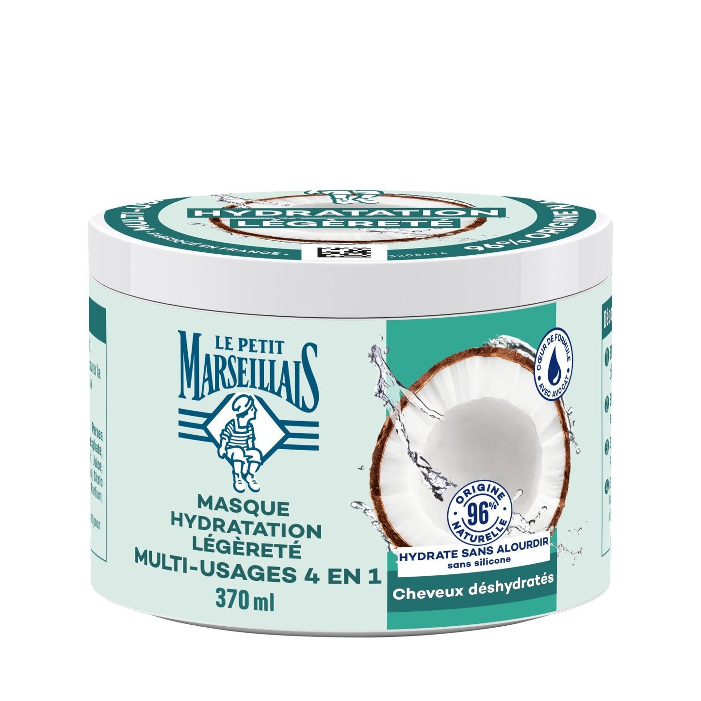 Masque Capillaire Hydratation Eau de Coco Multi-Usage 4 en 1 LE PETIT MARSEILLAIS