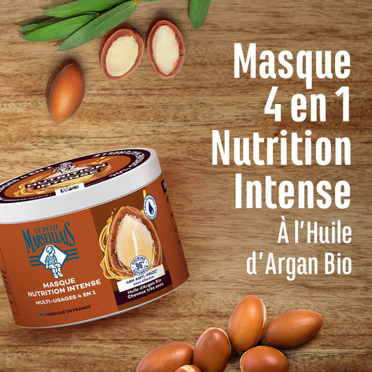 Masque Capillaire Nutrition Intense Huile d'Argan 4 en 1 LE PETIT MARSEILLAIS