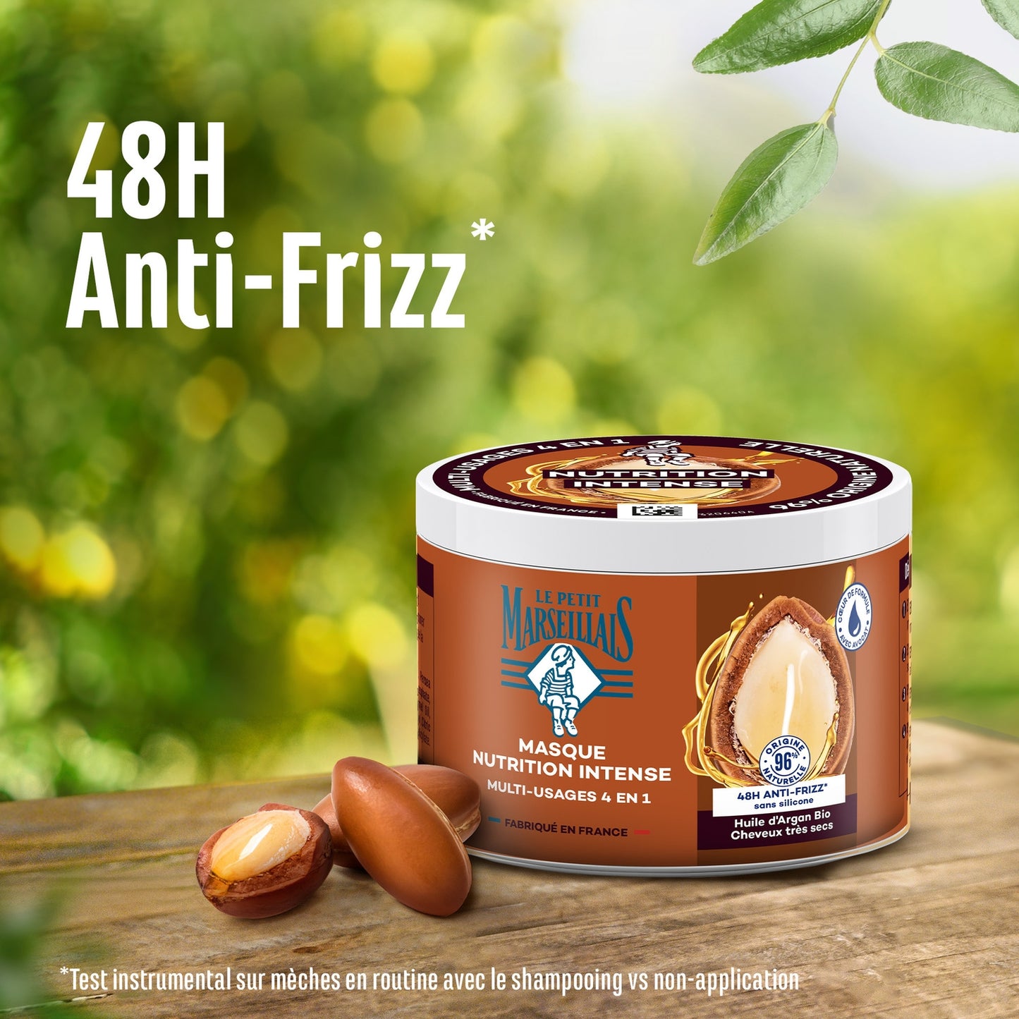 Masque Capillaire Nutrition Intense Huile d'Argan 4 en 1 LE PETIT MARSEILLAIS
