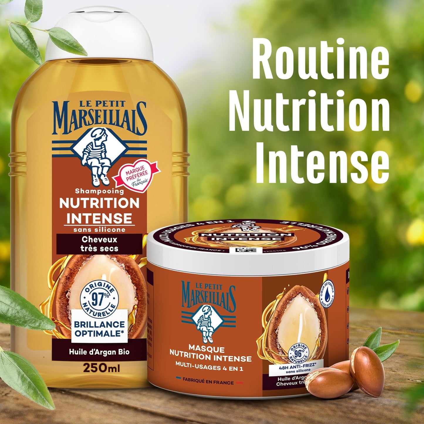 Masque Capillaire Nutrition Intense Huile d'Argan 4 en 1 LE PETIT MARSEILLAIS