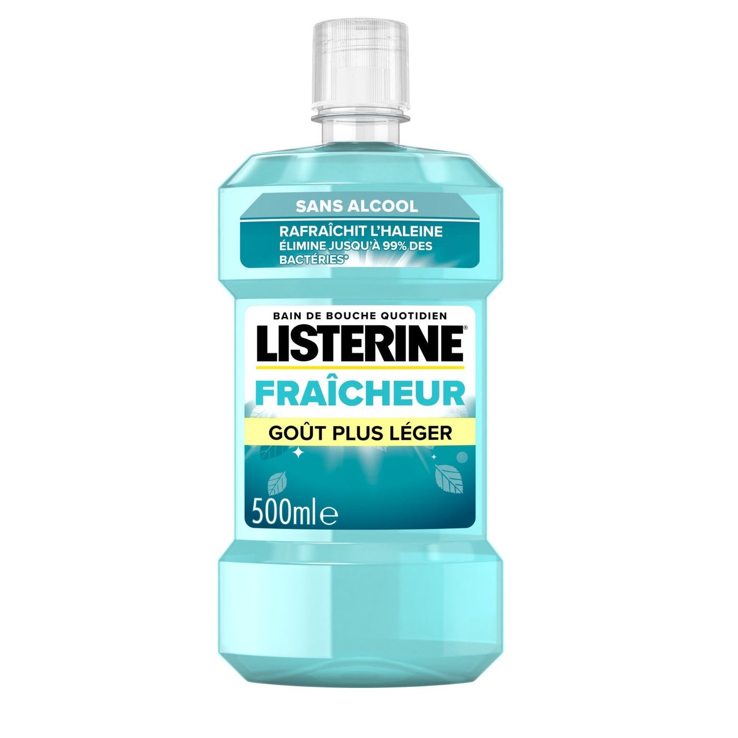 Bain de Bouche Haleine Fraiche Sans Alcool LISTERINE le flacon de 500mL