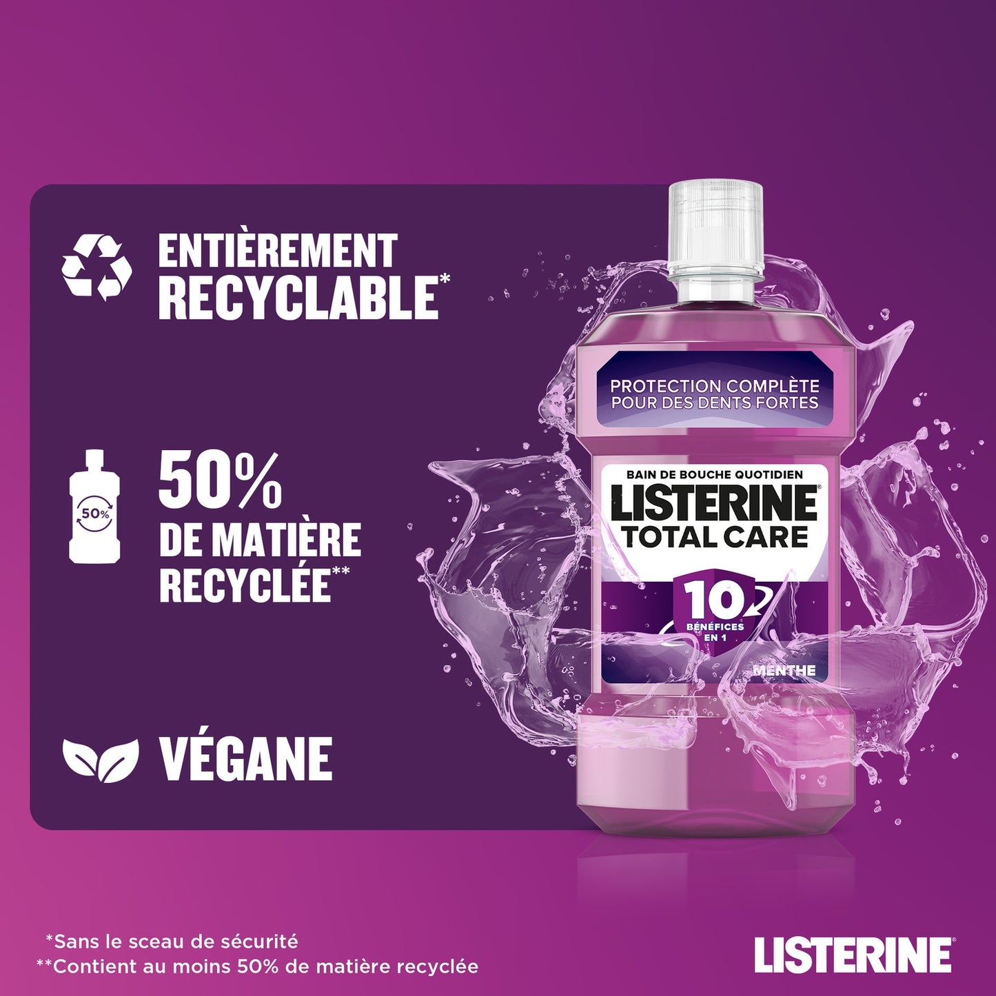 Bain de Bouche Total Care 10en1 Menthe LISTERINE