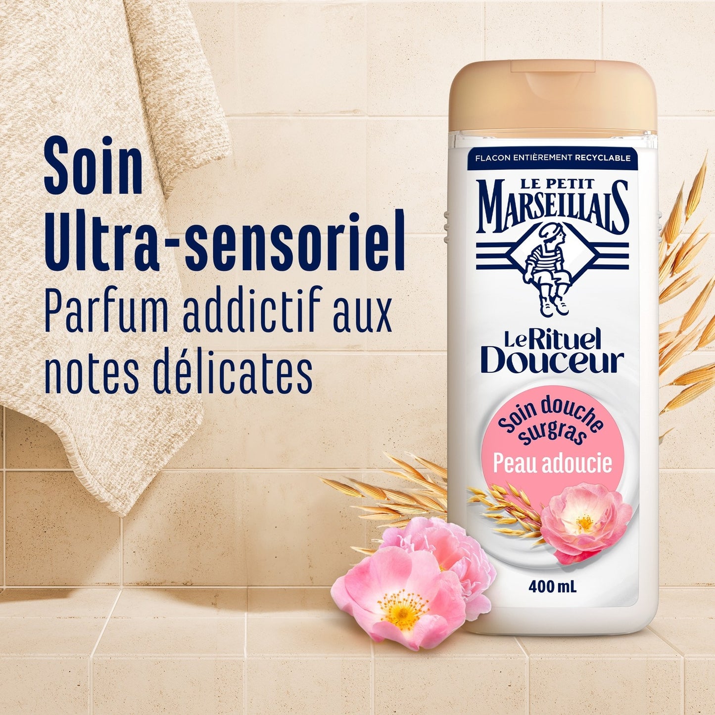 Duschpflege das sanfte Ritual Surgras für weiche Haut LE PETIT MARSEILLAIS