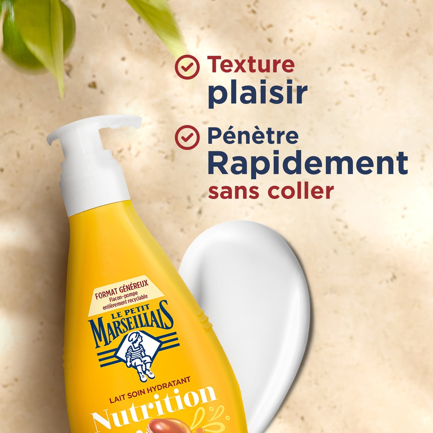 Lait Corps Peau Très Sèche Nutrition Hydratante Beurre de Karité Amande Douce Huile d'Argan LE PETIT MARSEILLAIS