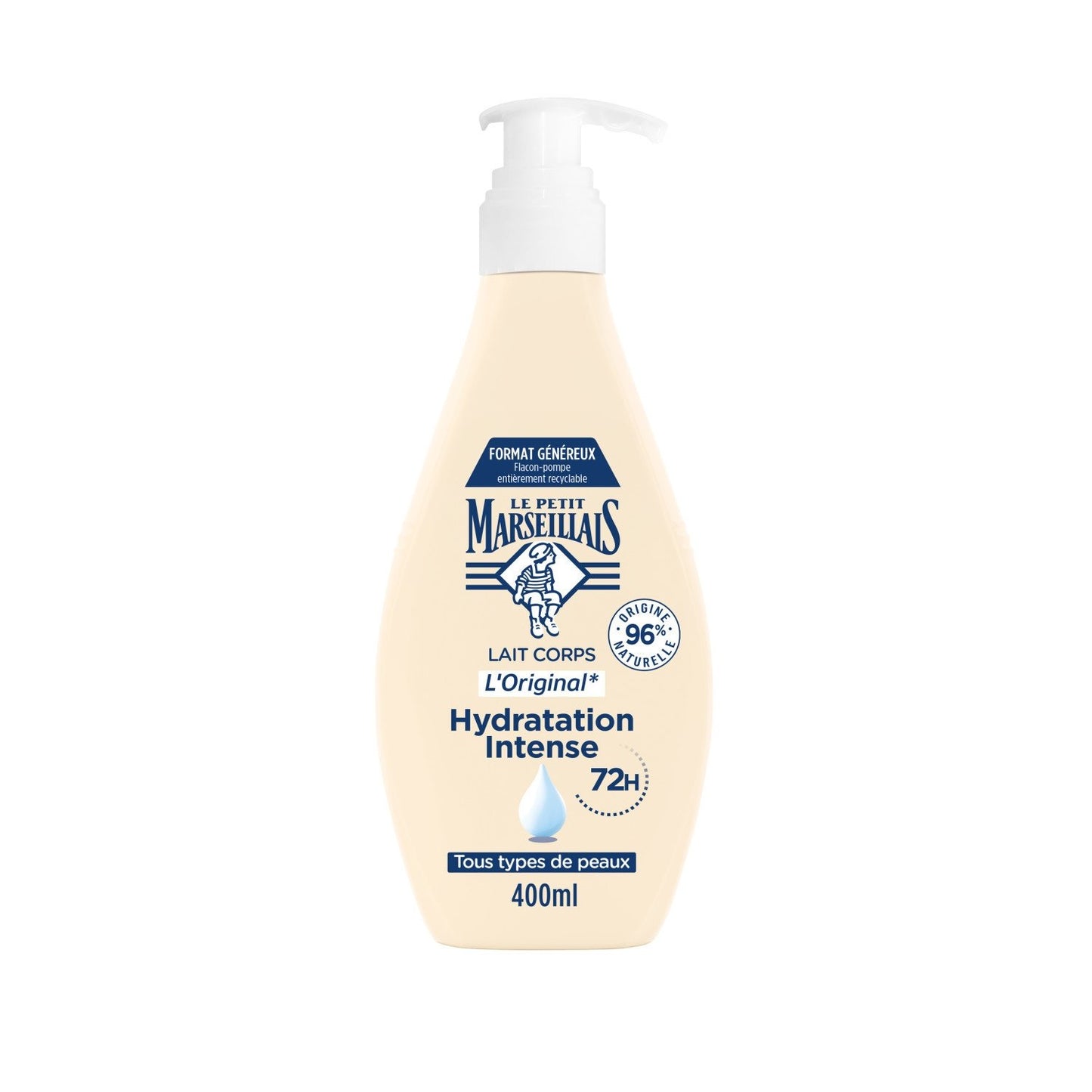 Lait Corps Hydratation Intense 72h Lait Végétal l'Original LE PETIT MARSEILLAIS le flacon de 400mL