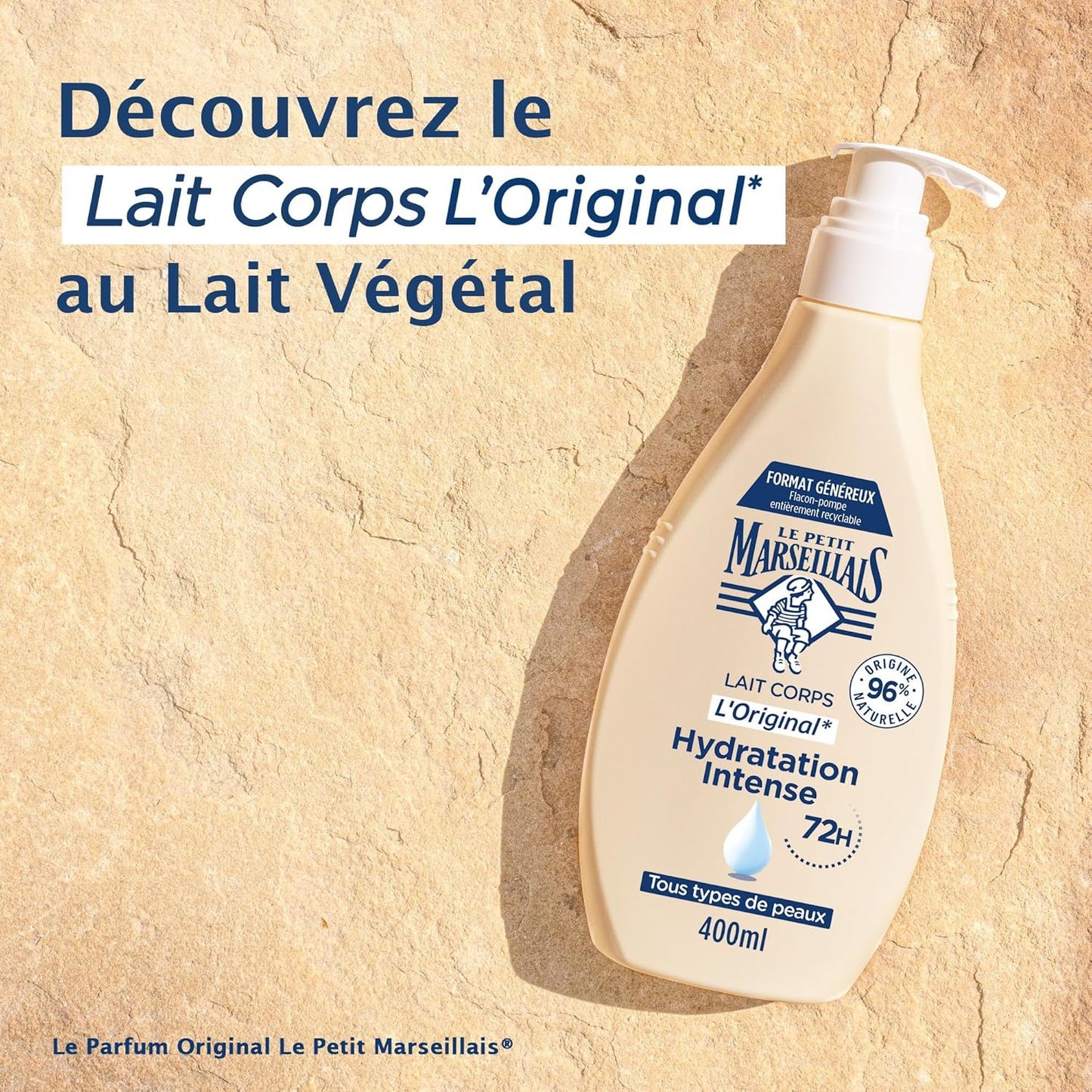 Lait Corps Hydratation Intense 72h Lait Végétal l'Original LE PETIT MARSEILLAIS