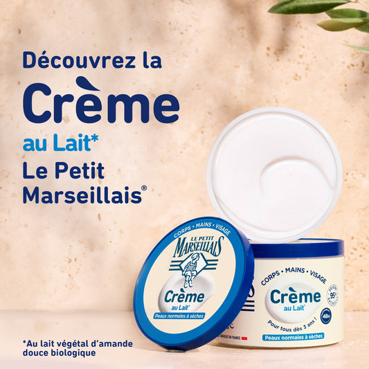 Crème Multi-Usages Corps Mains Visage Peau Normale à Sèche Hydratation 48h LE PETIT MARSEILLAIS