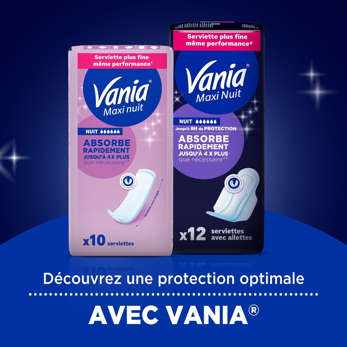 Serviettes Hygièniques Maxi Nuit VANIA