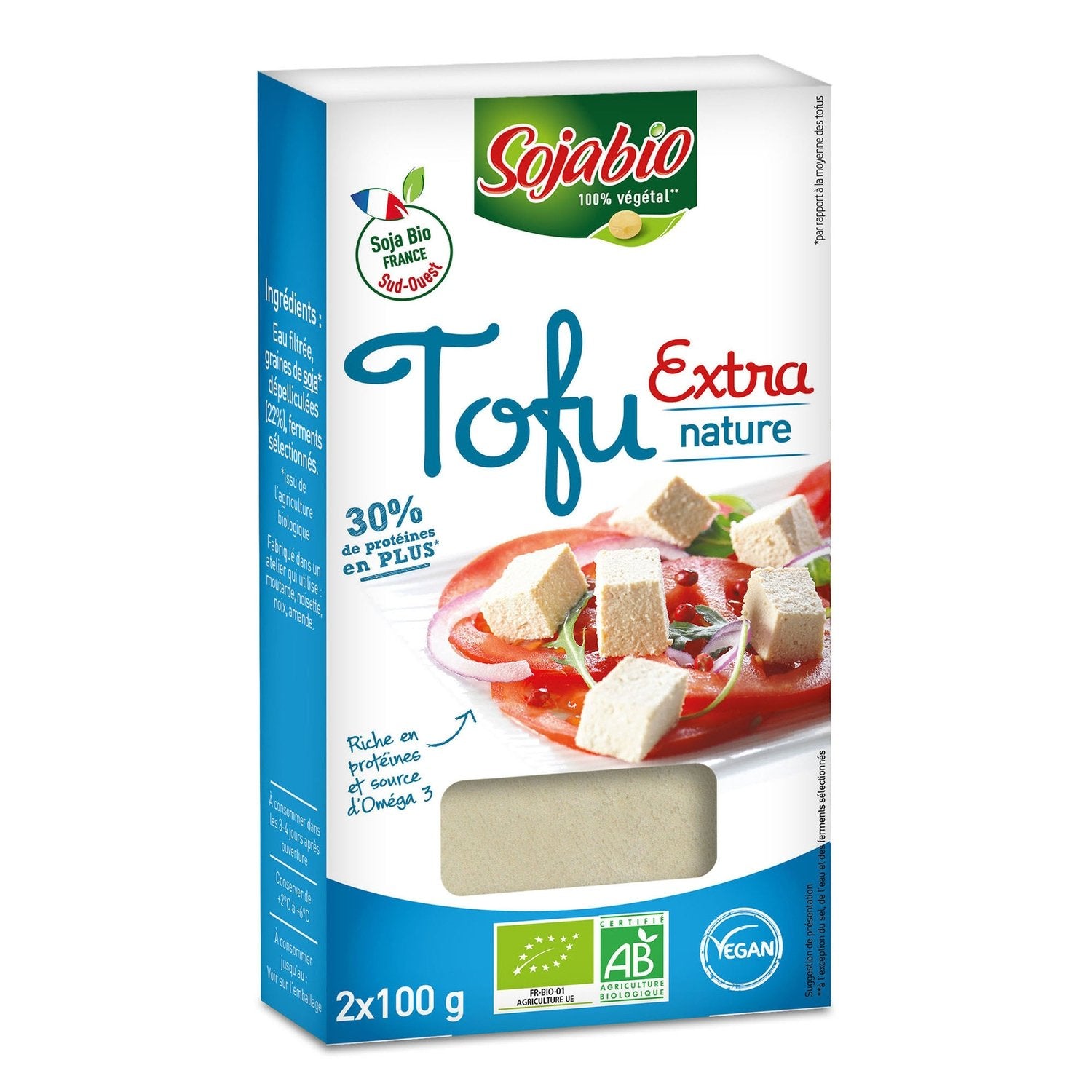 tofu aufbewahren Bio-Tofu Extra Natur ohne GVO SOJABIO – La Famille à Table!