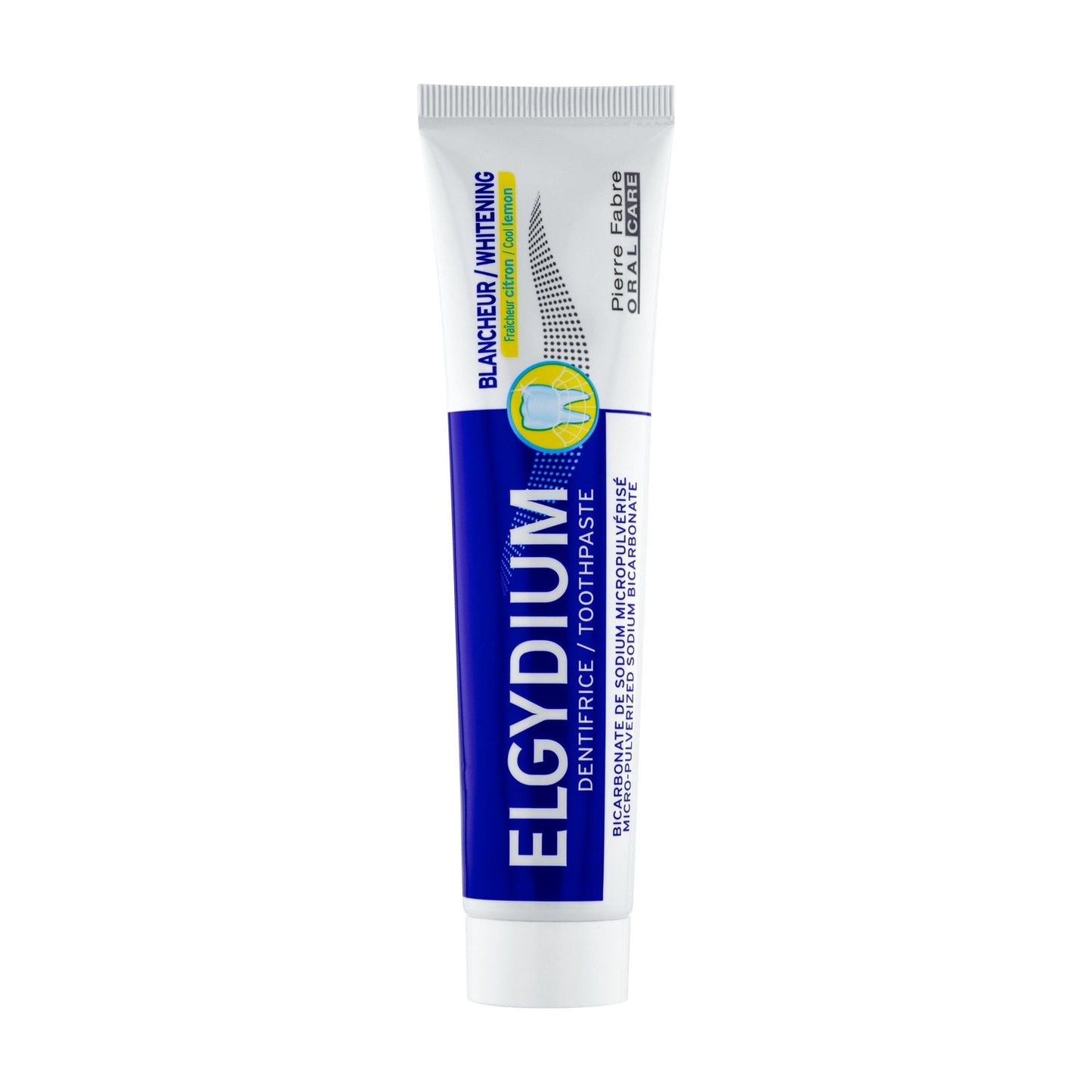 Dentifrice Blancheur Goût Citron Élimine les Tâches Efficacité Rapide et Durable ELGYDIUM le tube de 75mL