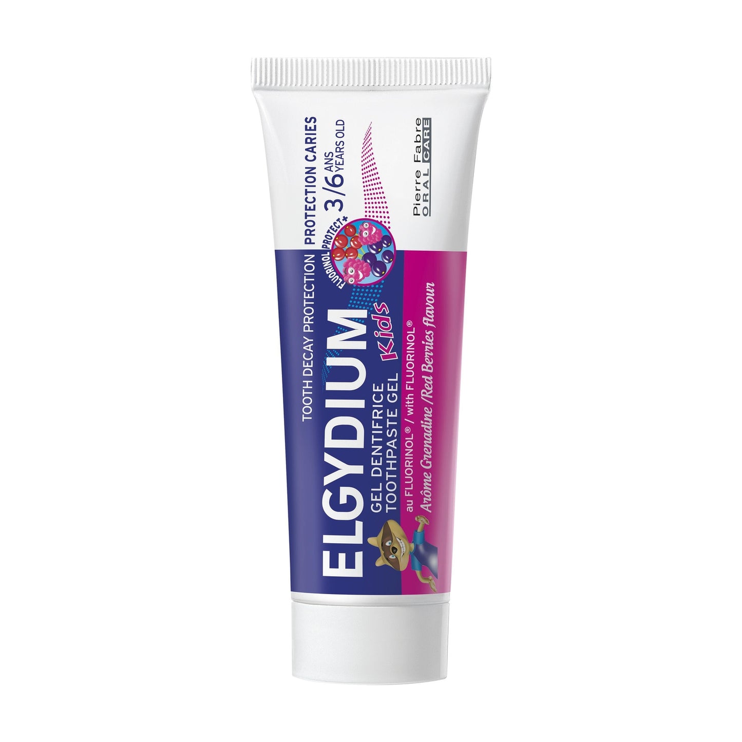 Dentifrice Enfant 3-6 ans Protection Caries Goût Grenadine ELGYDIUM