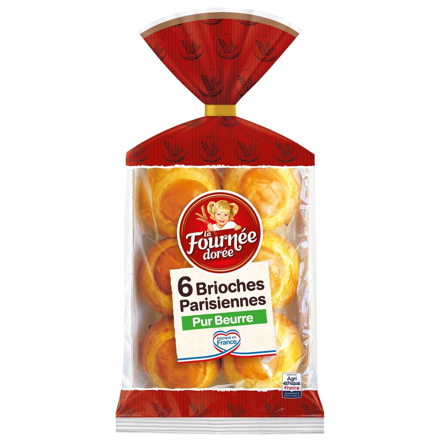 Brioche Parisienne au Beurre LA FOURNEE DOREE le sachet de 270g