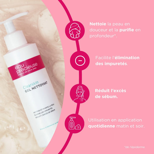 Gel Visage Peaux à Tendance Acnéique Nettoyant Purifiant EAU PRECIEUSE