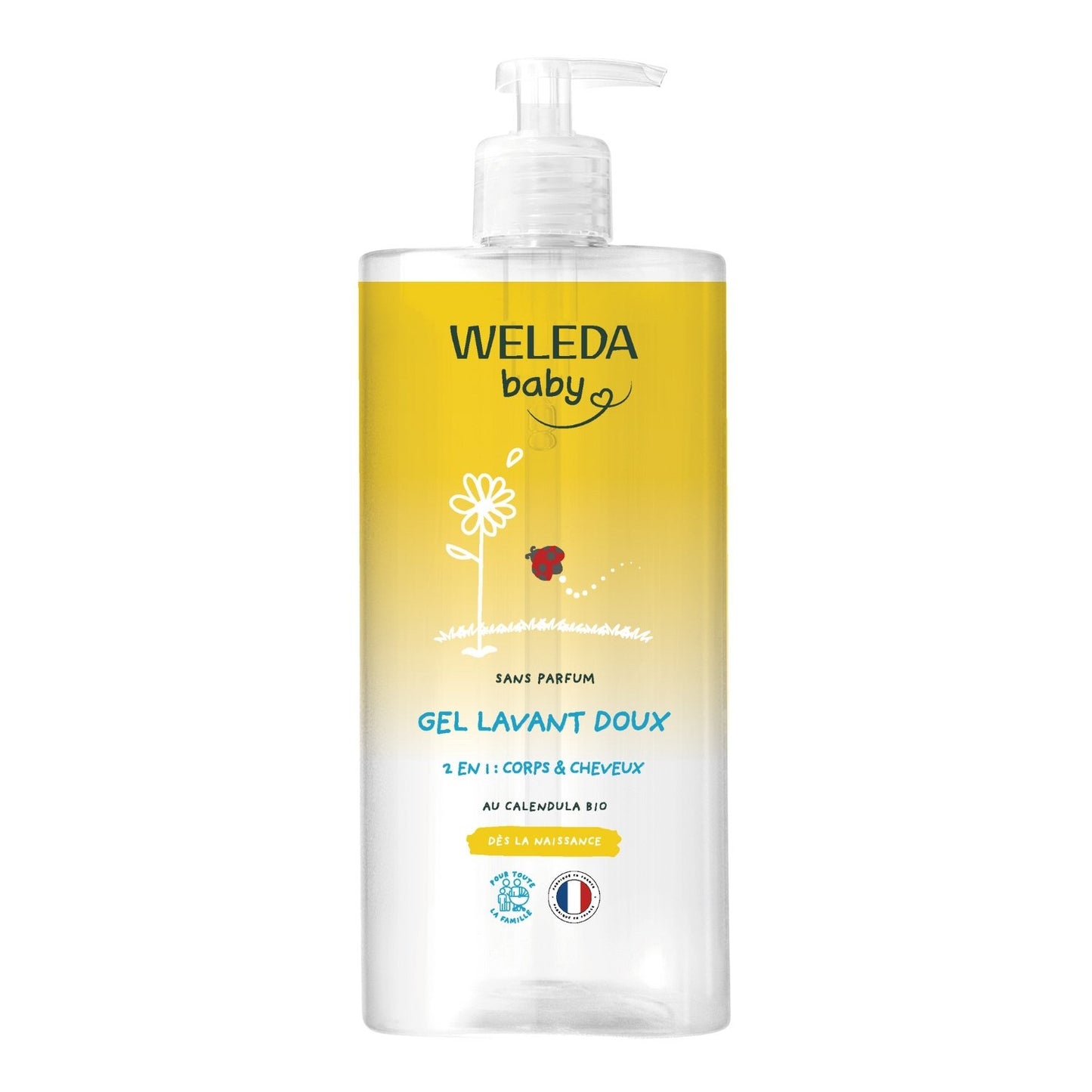 Gel Douche Bébé Doux Corps et Cheveux Bio WELEDA le flacon de 750mL