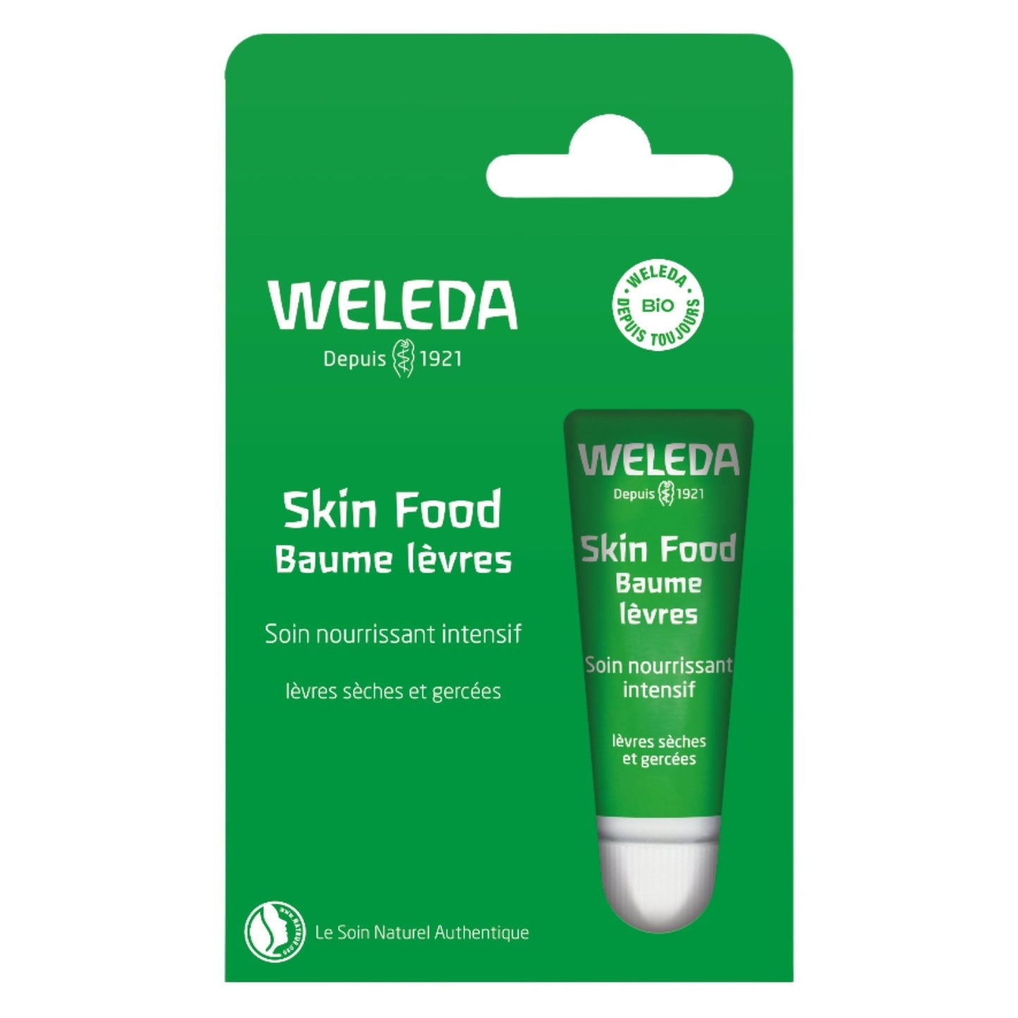 Baume à Lèvres Réparateur Lèvres Sèches et Gercées Skin Food WELEDA le tube de 8mL