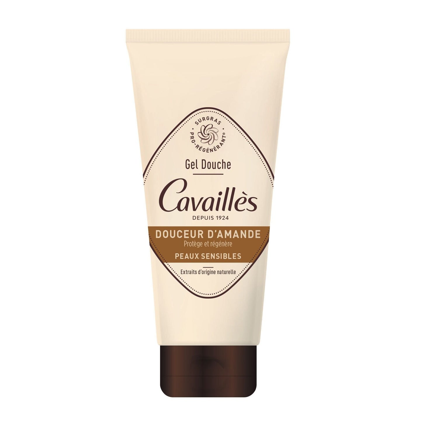 Gel Douche Peaux Sensibles Surgras Extra Doux à l'Amande Douce ROGE CAVAILLES le flacon de 200mL