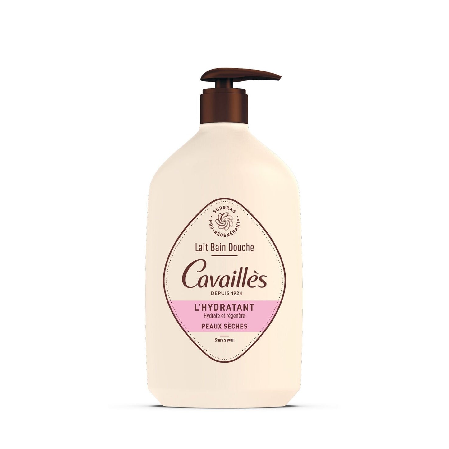 Crème de Douche Peaux Sèches et Sensibles Hydratant Protège et Rénove le Film Cutané ROGE CAVAILLES le flacon de 1L