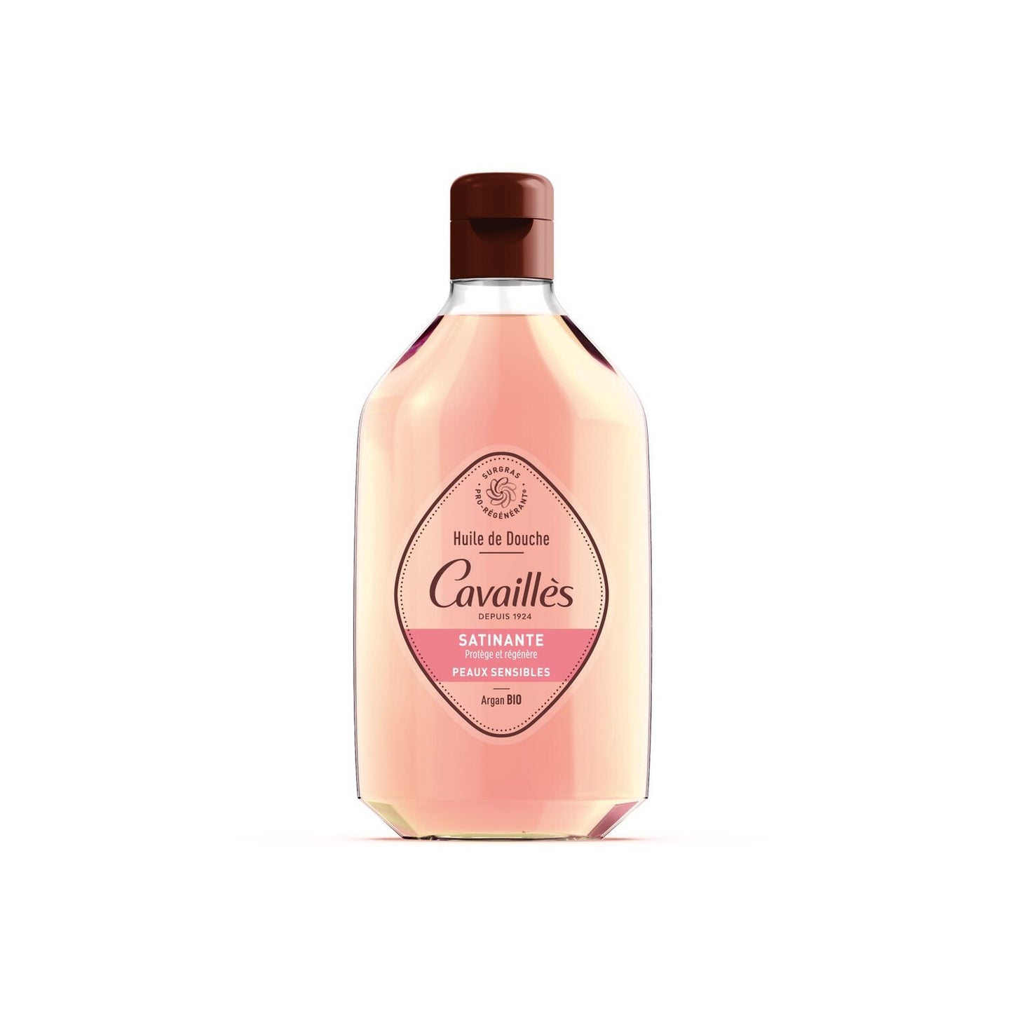 Huile de Douche Peaux Sèches et Sensibles Protège et Régénère Argan Satinante Bio ROGE CAVAILLES le flacon de 250mL