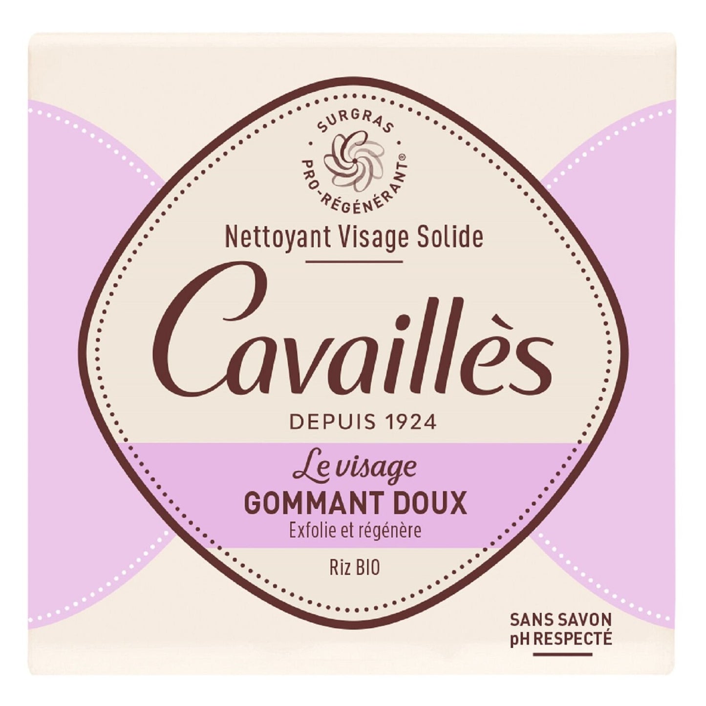 Savon Visage Gommant Doux Riz Bio ROGE CAVAILLES le solide de 70g