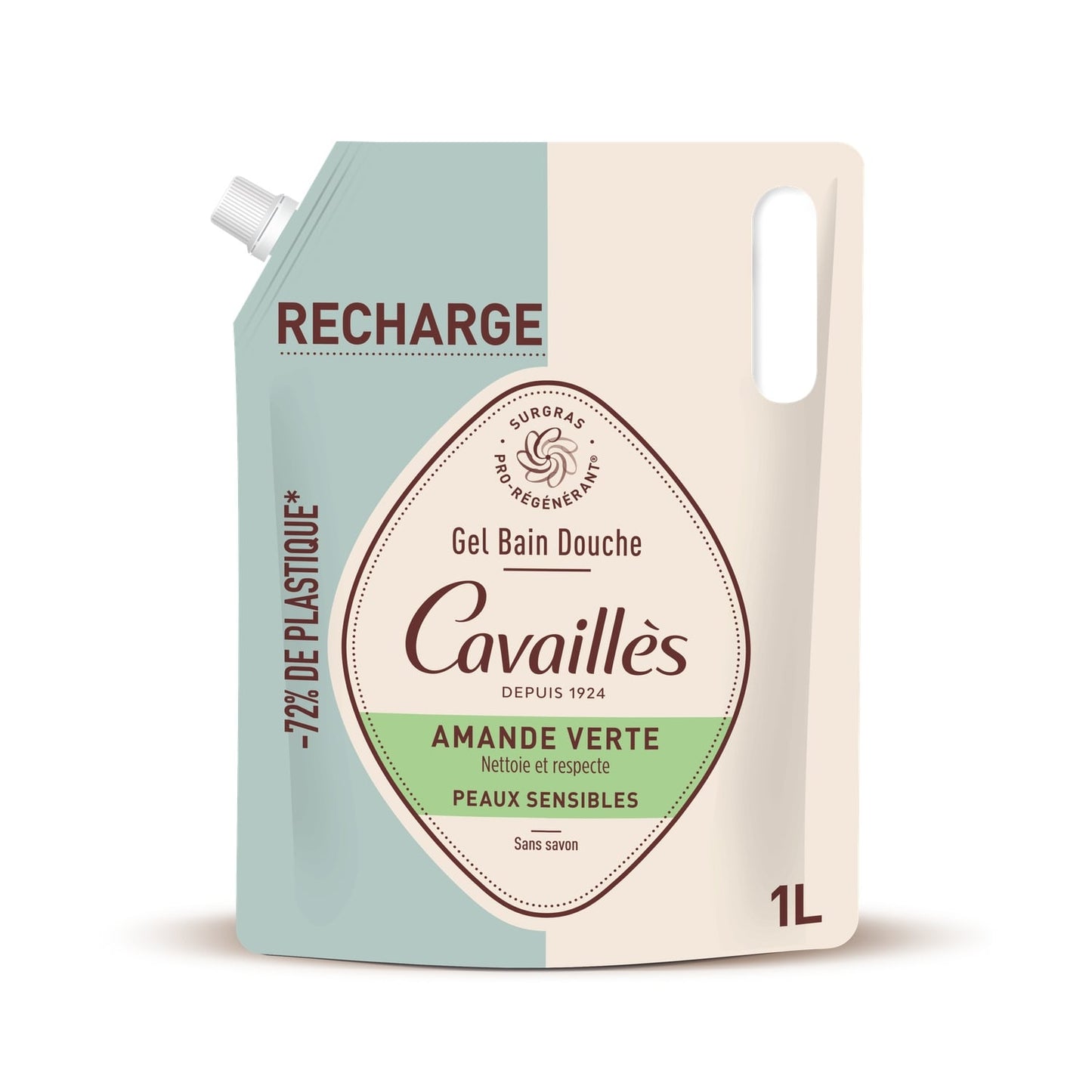 Gel douche Peaux Sensibles Surgras à l'Amande Verte ROGE CAVAILLES