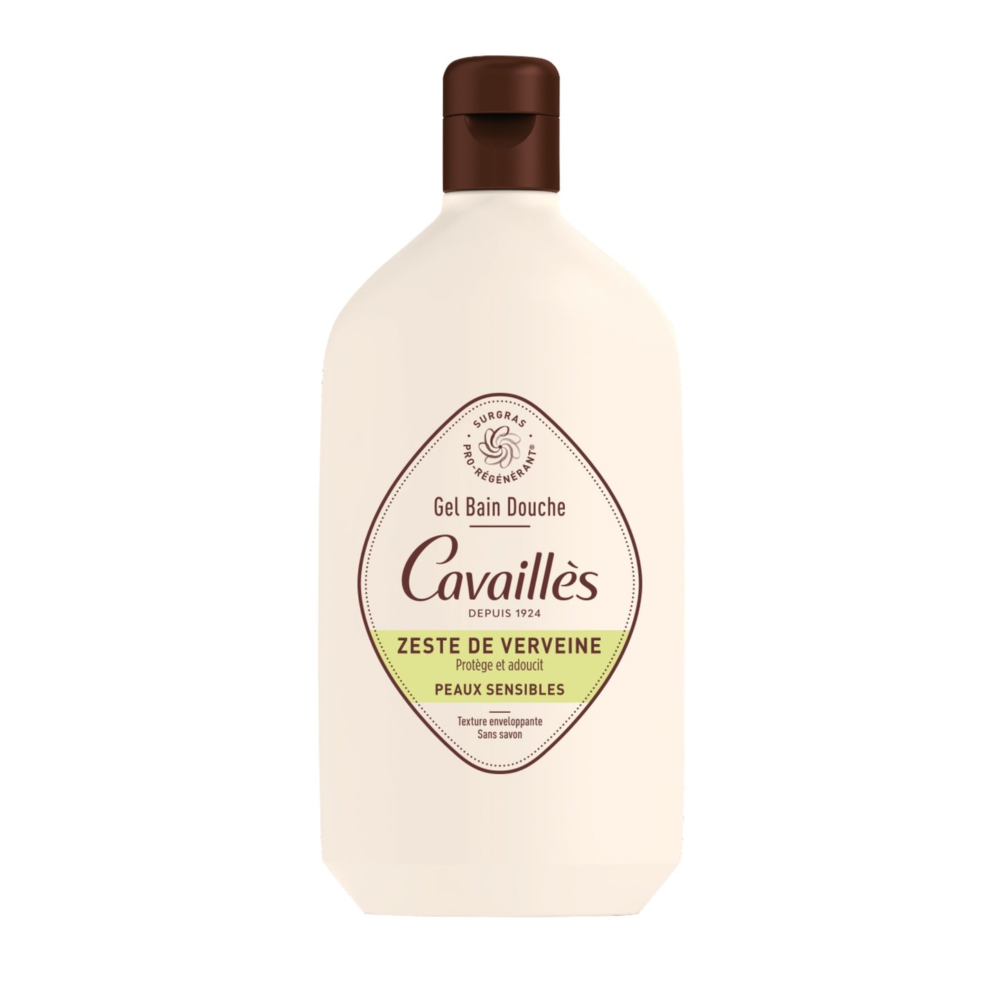 Gel Bain Douche Surgras Pro-Régénérant Zeste De Verveine Peaux Sensibles Sans Savon ROGER CAVAILLES