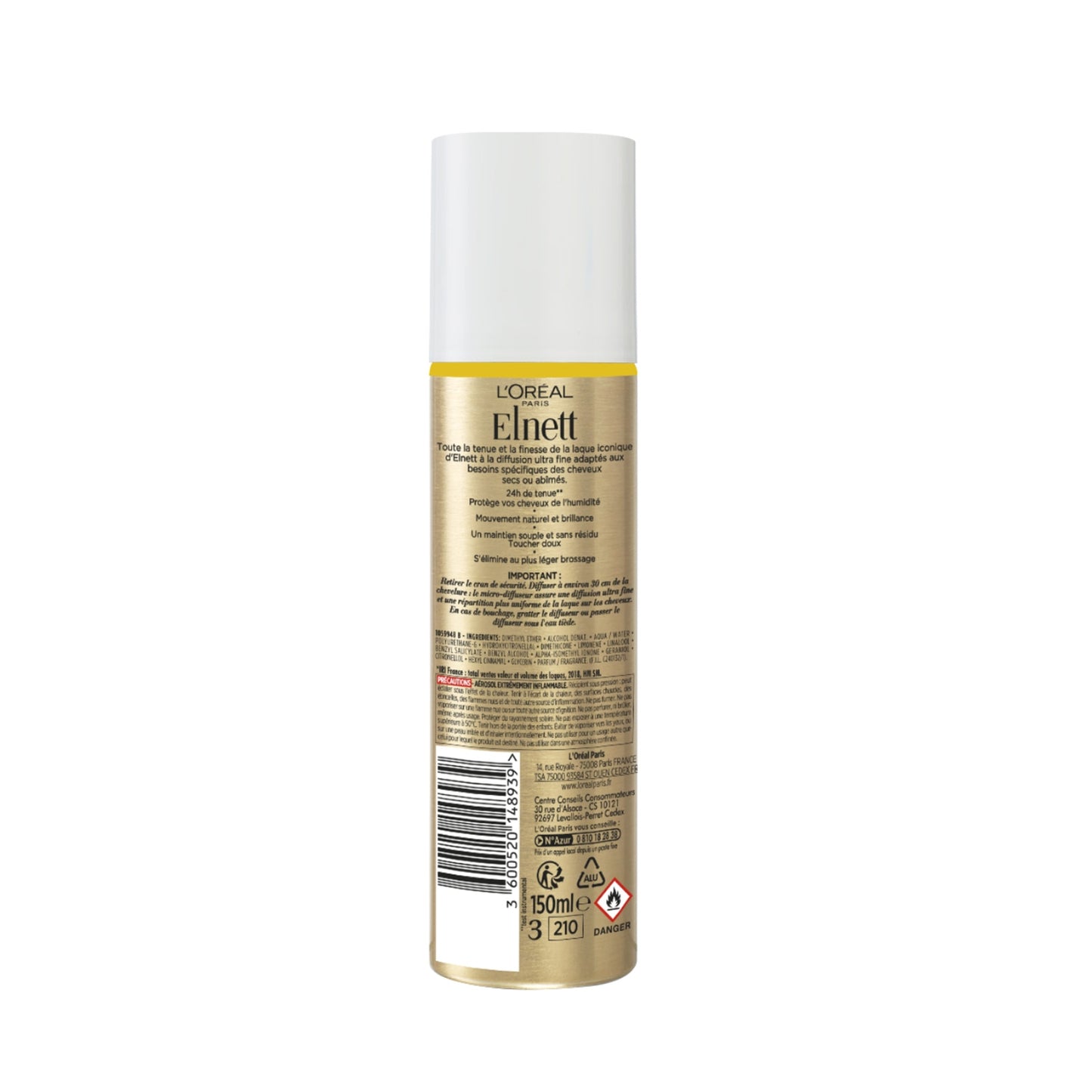 ELNETT Strong Hold Nourishing Hairspray for Dry Hair