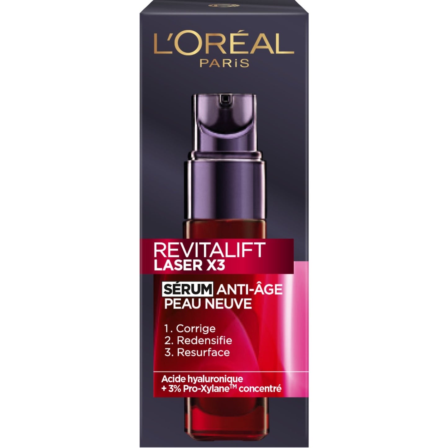 Sérum Visage Anti-Rides Peau Neuve à l'Acide Glycolique Revitalift Laser L'OREAL PARIS le flacon de 30mL