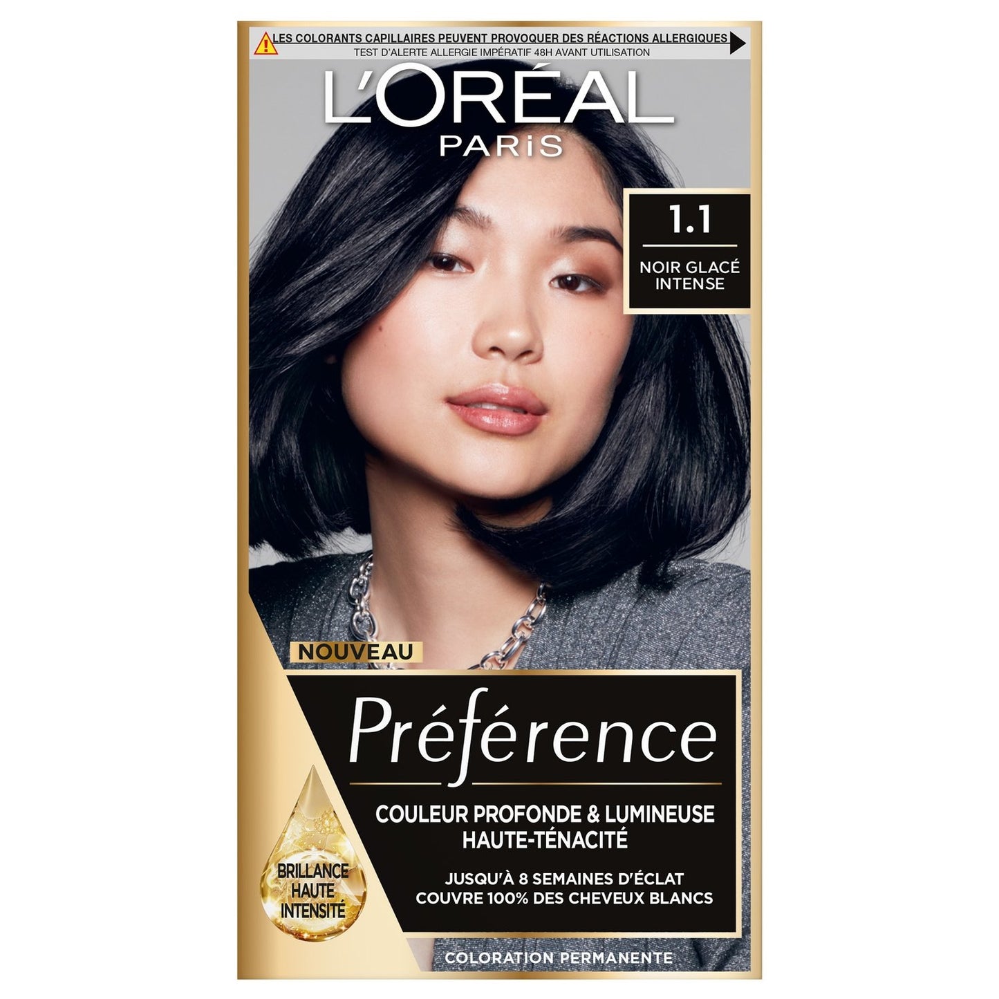 Permanent Coloration 1.1 Manhattan Blue Black High Intensity Shine Preference L'OREAL PARIS