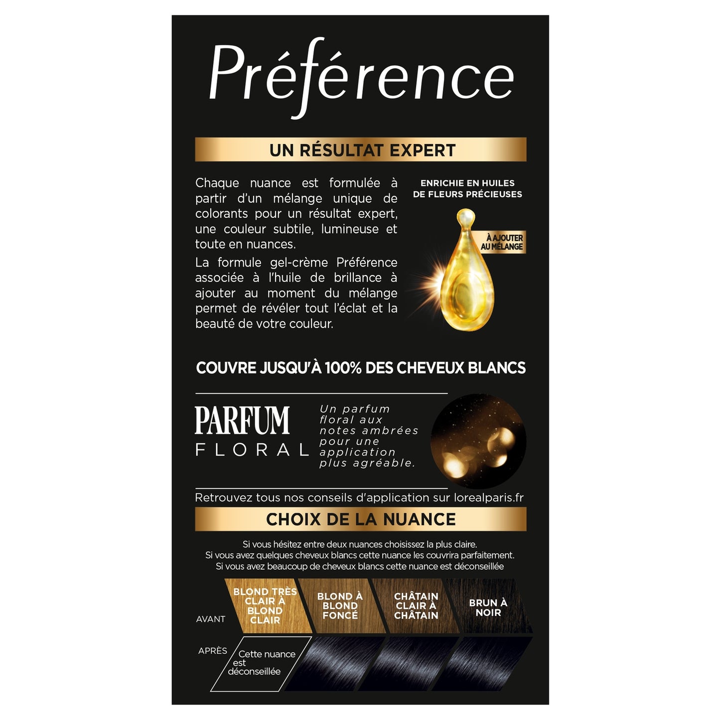 Permanent Coloration 1.1 Manhattan Blue Black High Intensity Shine Preference L'OREAL PARIS