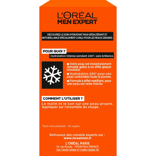 Soin Visage Homme Hydratant Maxi-Désaltérant Hydra Energetic Men Expert L'OREAL PARIS