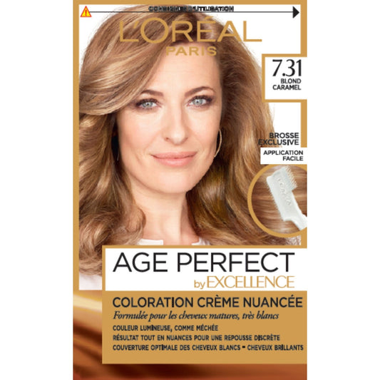 Coloration Cheveux 7.31 Blond Caramel AGE PERFECT