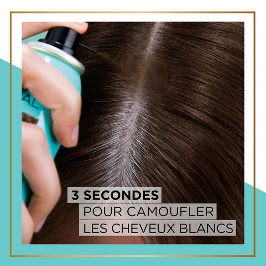 Coloration Temporaire Efface Racines Spray Retouche Racine Noir MAGIC RETOUCH