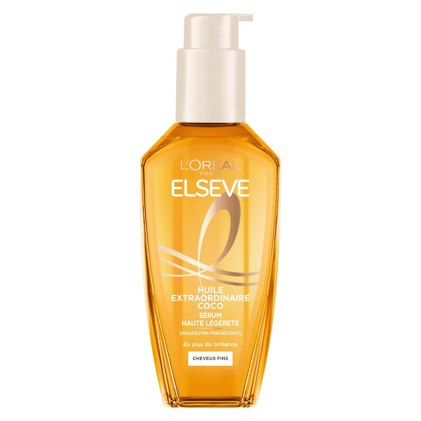 Huile Cheveux Sans Rinçage Coco Cheveux Normaux à Secs Elseve L'OREAL PARIS le flacon de 100mL