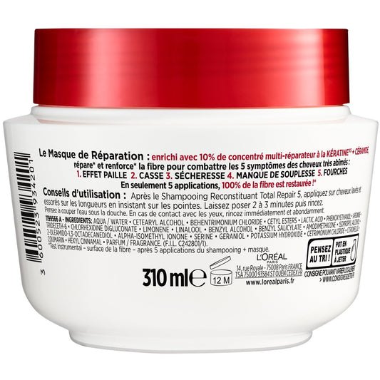 Masque Reconstituant Cheveux Abîmés Total Repair 5 Elseve L'OREAL PARIS