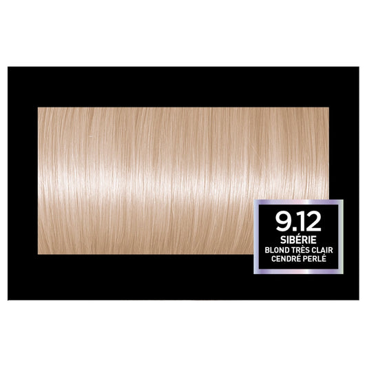 Coloration Permanente 9. 12 Sibérie Blond Très Clair Brillance Haute Intensité Préférence L'OREAL PARIS