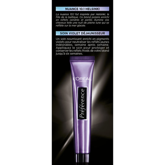 Coloration Cheveux Permanente 10.1 Helsinki Blond Très Très Clair PREFERENCE