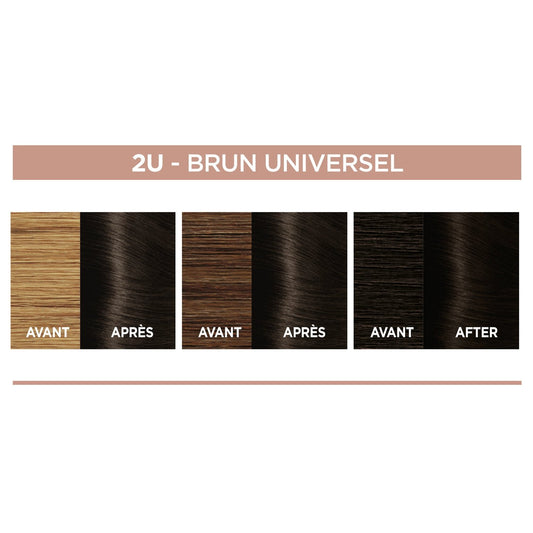 Coloration Universelle 2u Brun Couvre 100% Cheveux Blancs Excellence Nudes L'OREAL PARIS