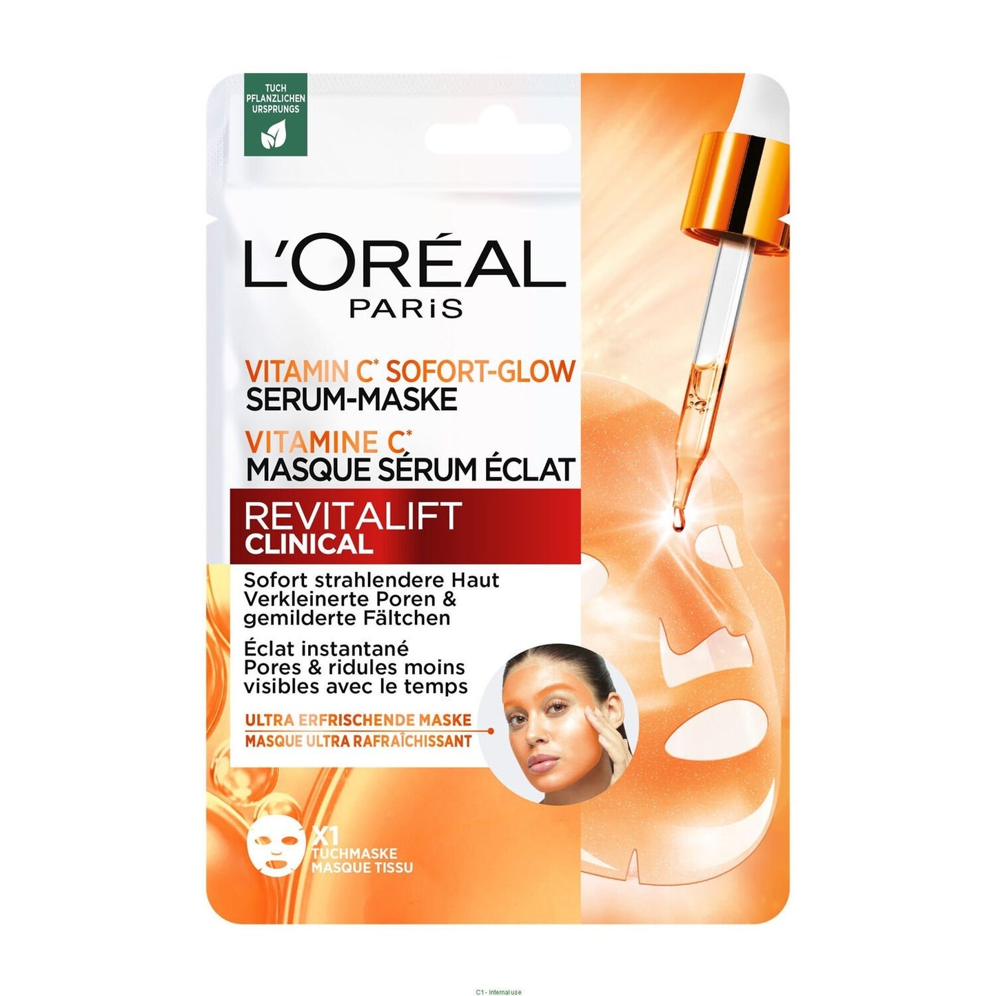 L'OREAL PARIS Radiance Face Sheet Mask with Vitamin C